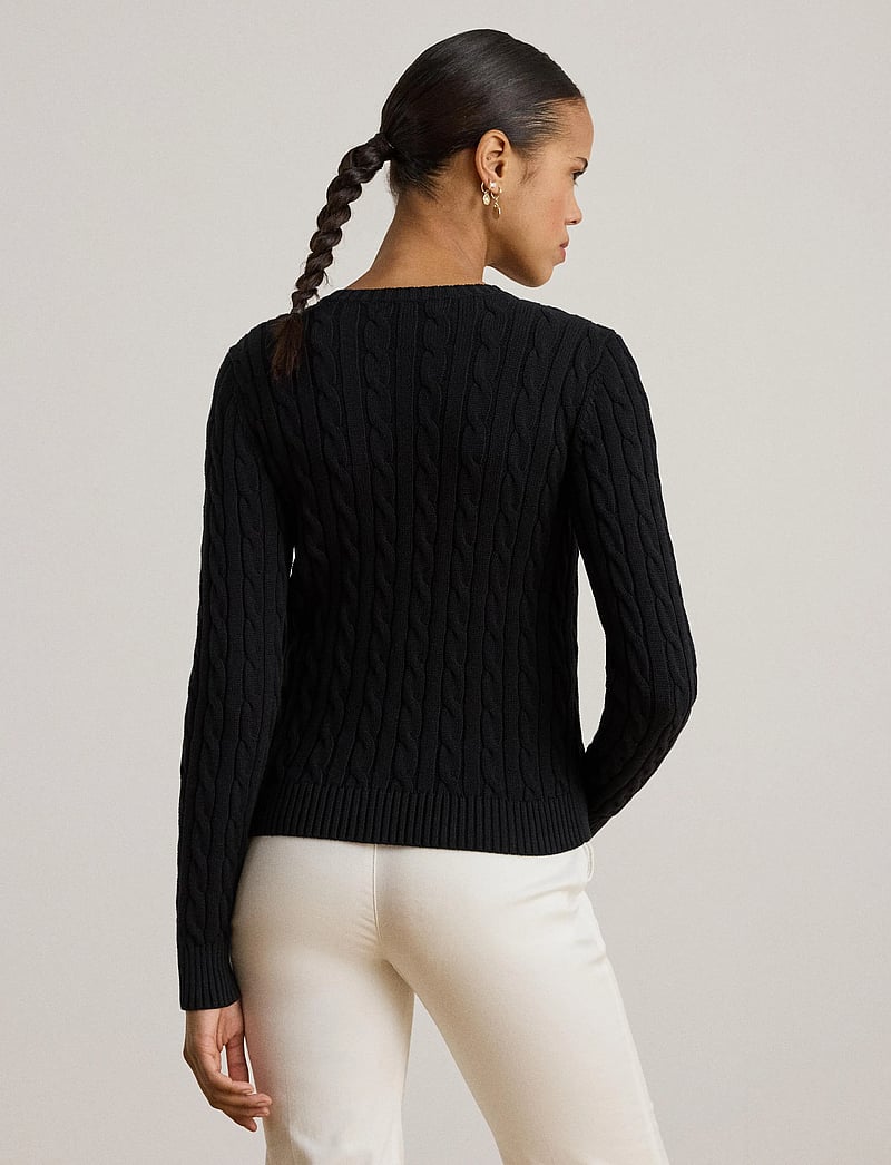 Lauren Ralph Lauren - GASSED COTTON-CARDIGAN - hnepptar peysur - black - 3
