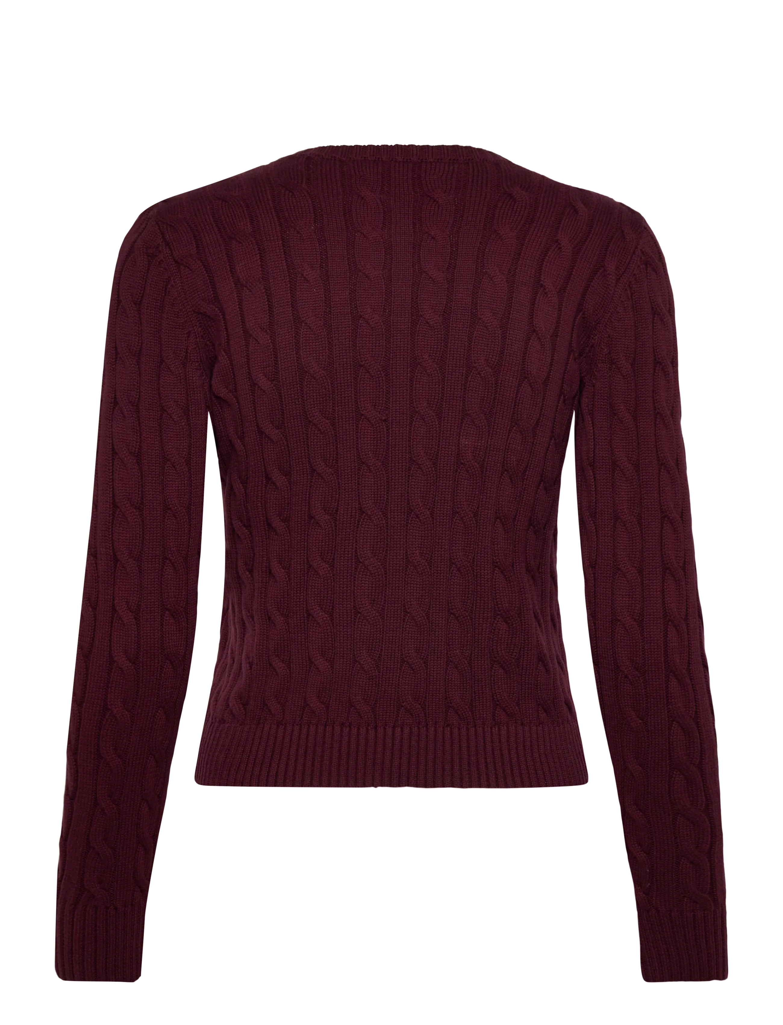 Lauren Ralph Lauren - GASSED COTTON-CARDIGAN - gilets - dark garnet - 2
