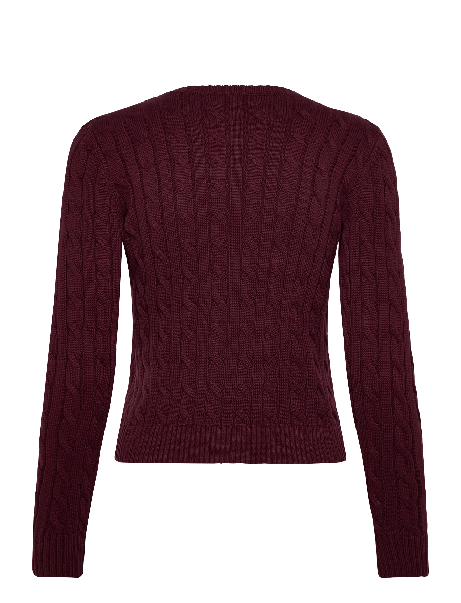 Lauren Ralph Lauren - GASSED COTTON-CARDIGAN - gilets - dark garnet - 2