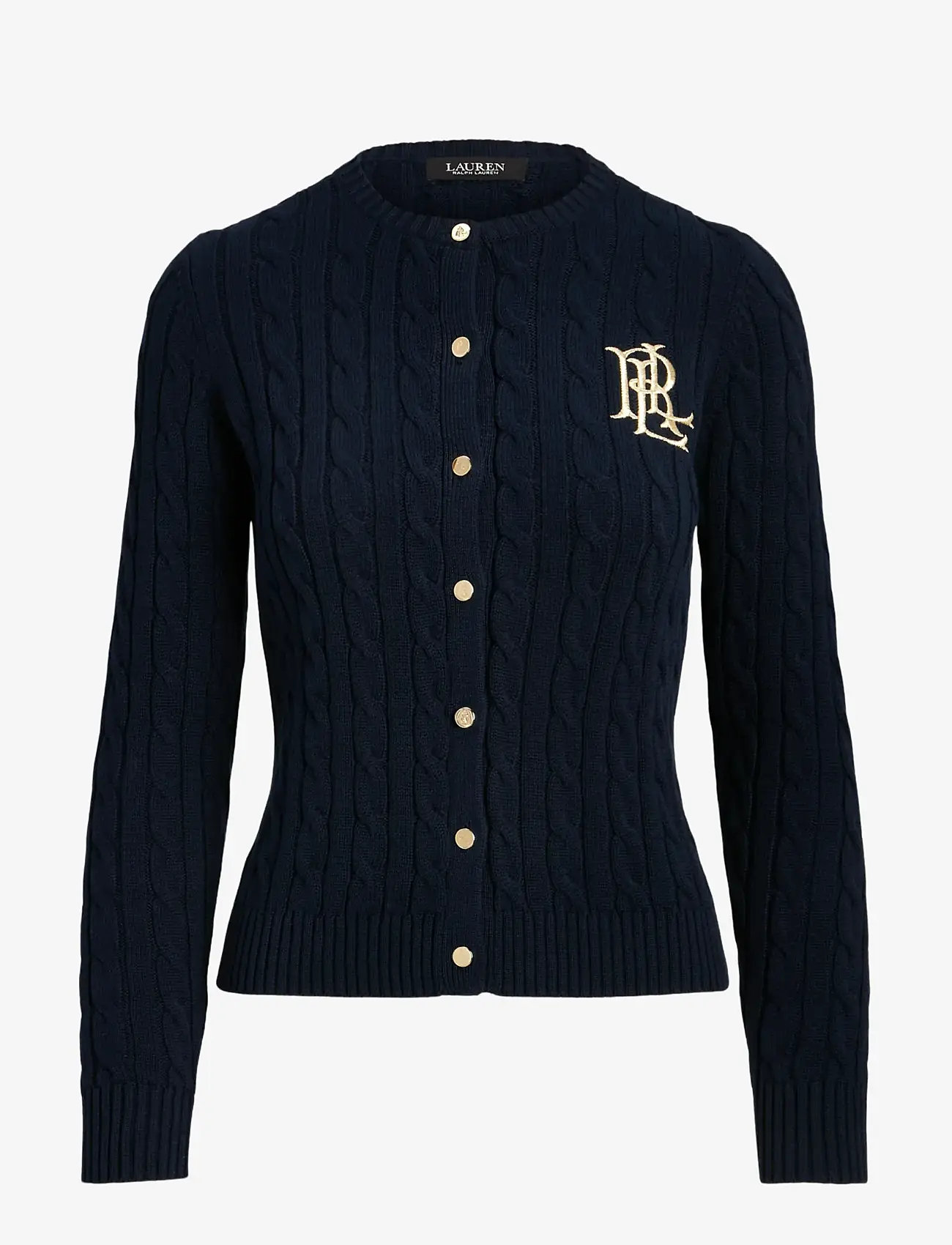 Lauren Ralph Lauren - Cable-Knit Cotton Cardigan - sweaters - lauren navy - 1