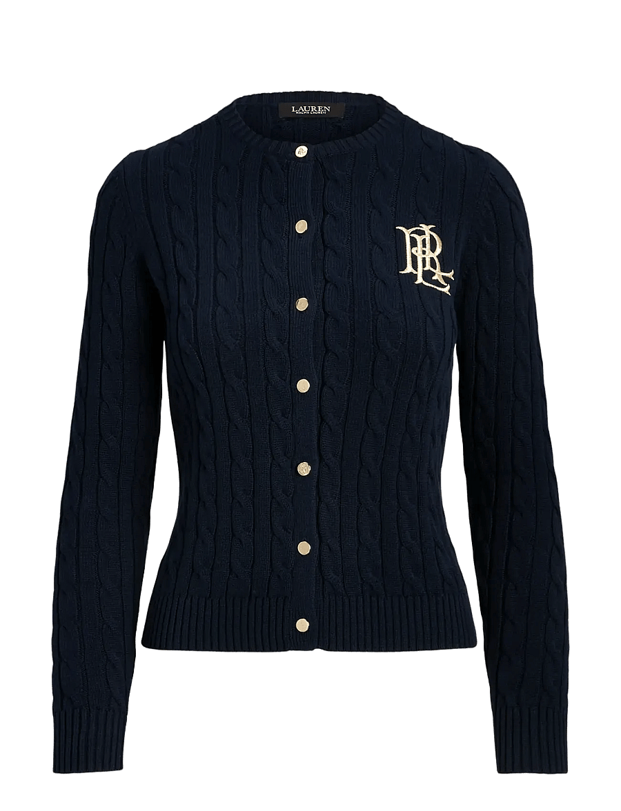 Lauren Ralph Lauren - GASSED COTTON-CARDIGAN - strickjacken - lauren navy - 1