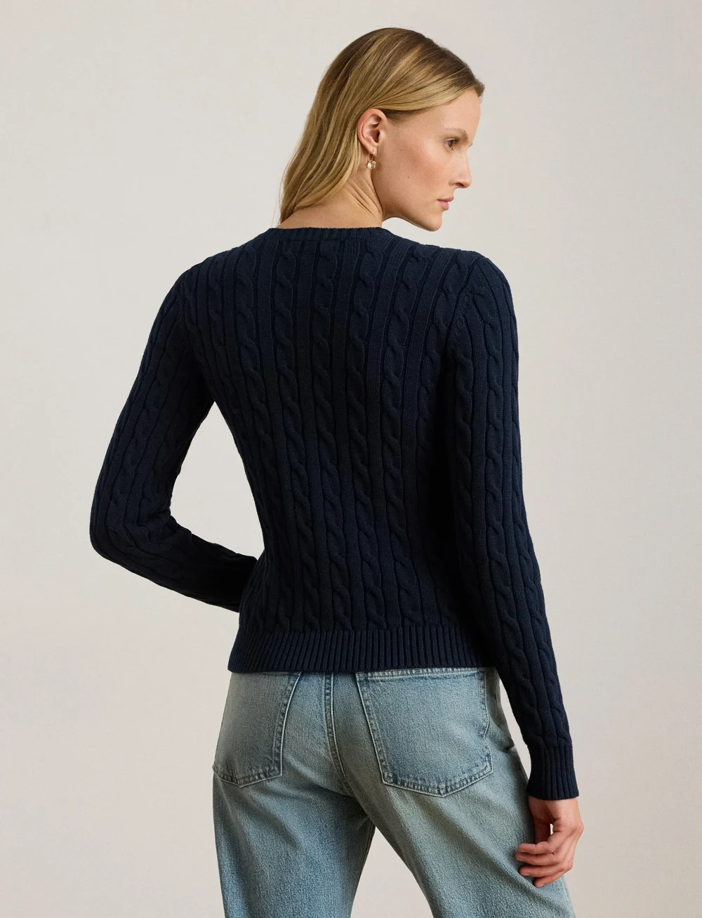 Lauren Ralph Lauren - Cable-Knit Cotton Cardigan - sweaters - lauren navy - 2