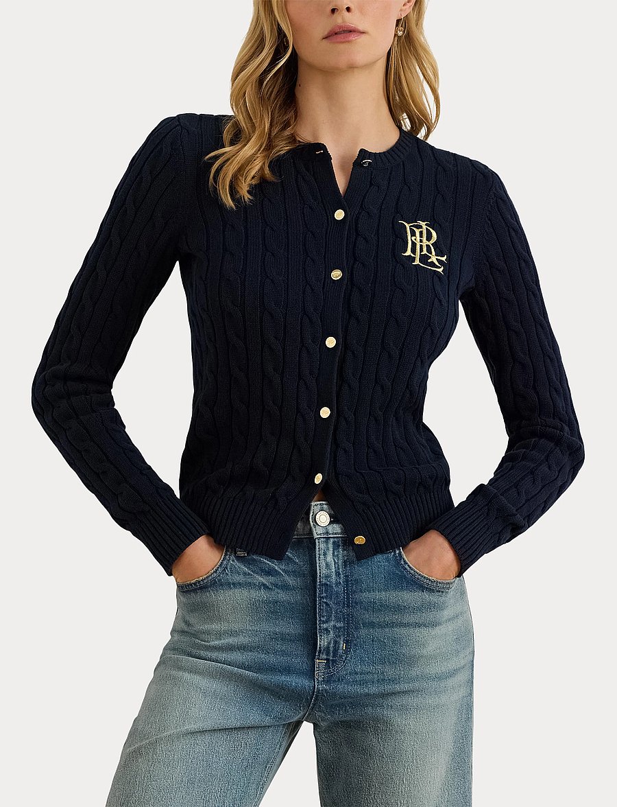 Lauren Ralph Lauren - GASSED COTTON-CARDIGAN - strickjacken - lauren navy - 4
