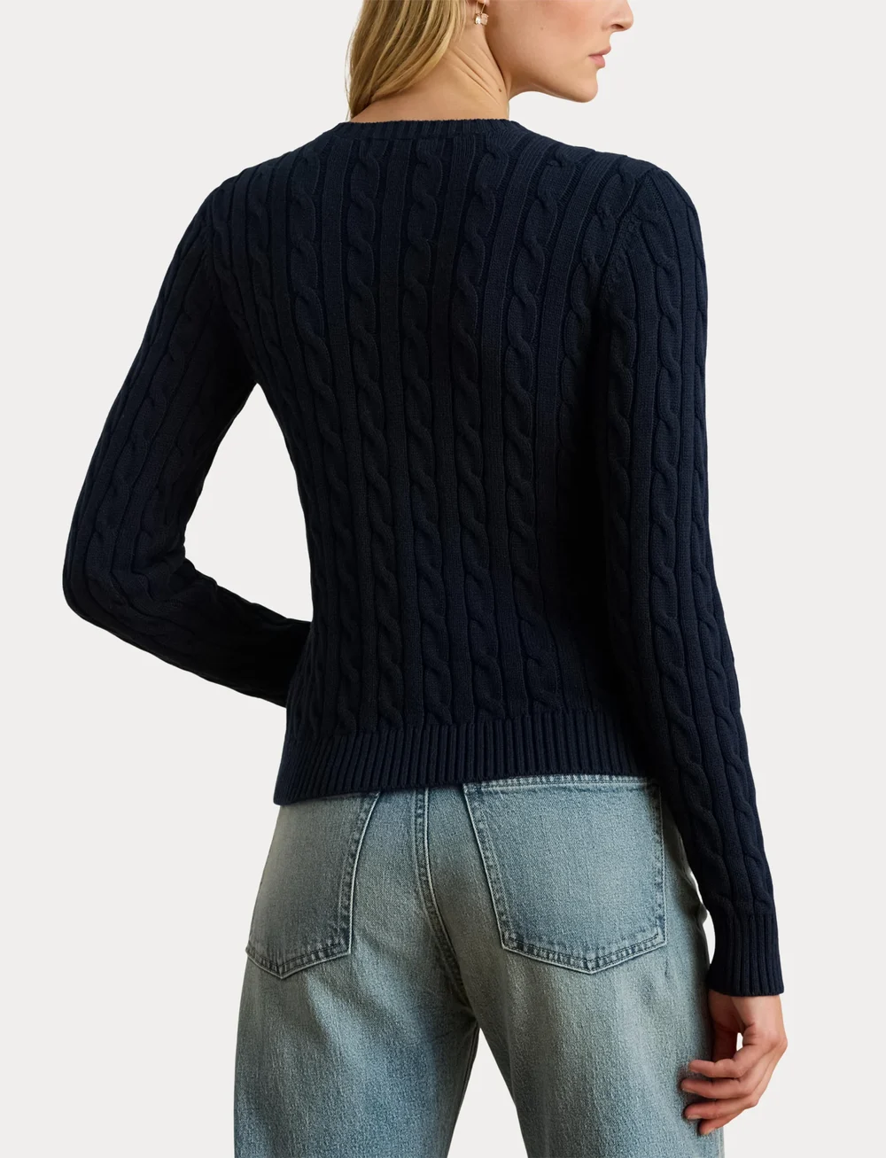 Lauren Ralph Lauren - Cable-Knit Cotton Cardigan - sweaters - lauren navy - 5