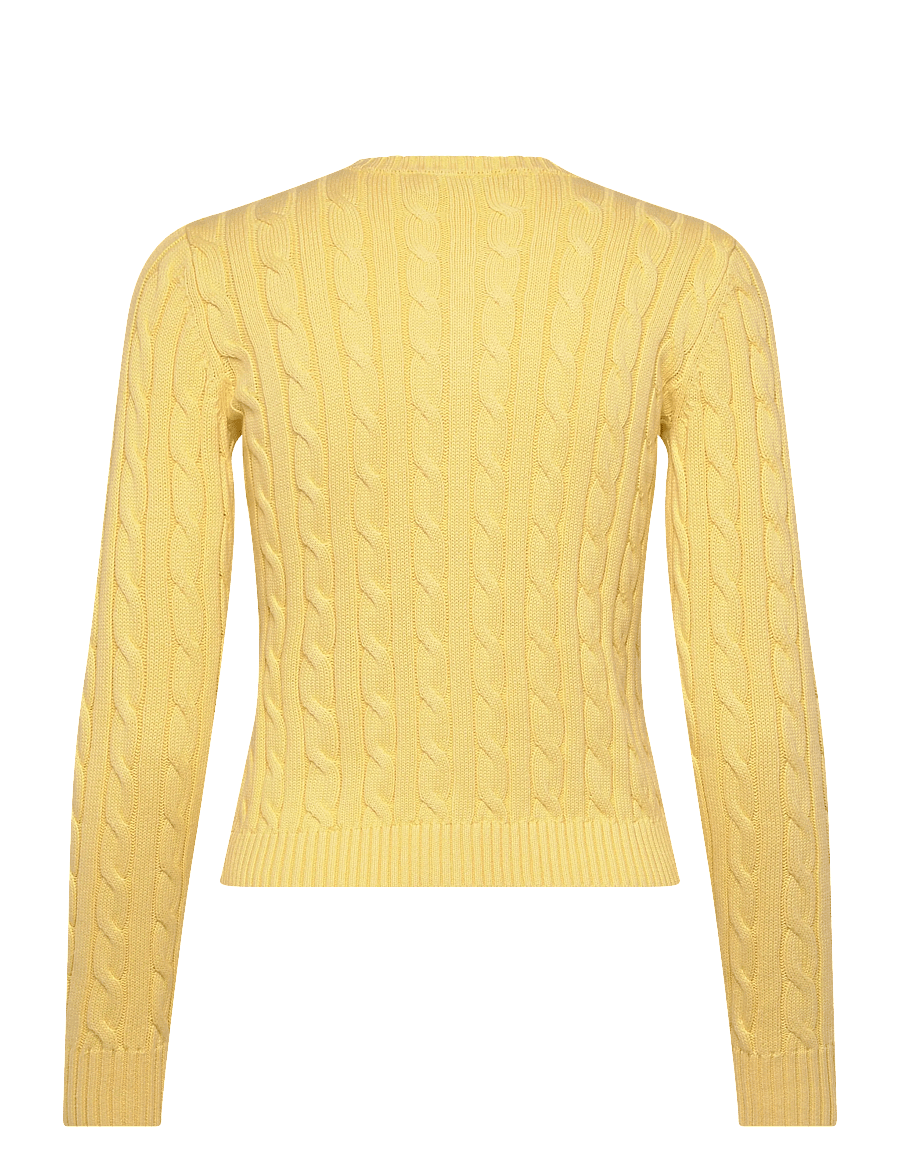 Lauren Ralph Lauren - Cable-Knit Cotton Cardigan - cardigans - lemon sorbet - 2