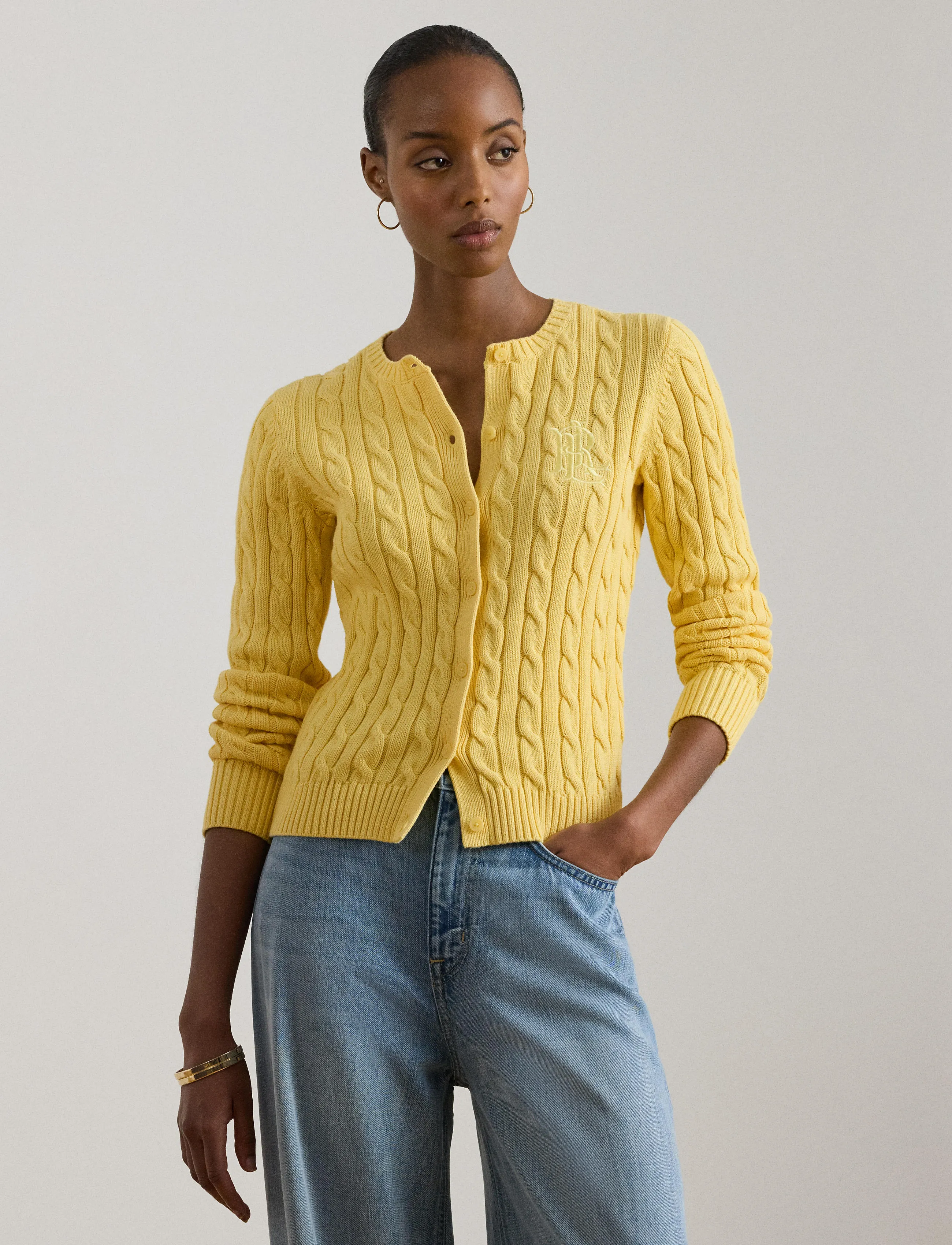 Cable-Knit Cotton Cardigan 2