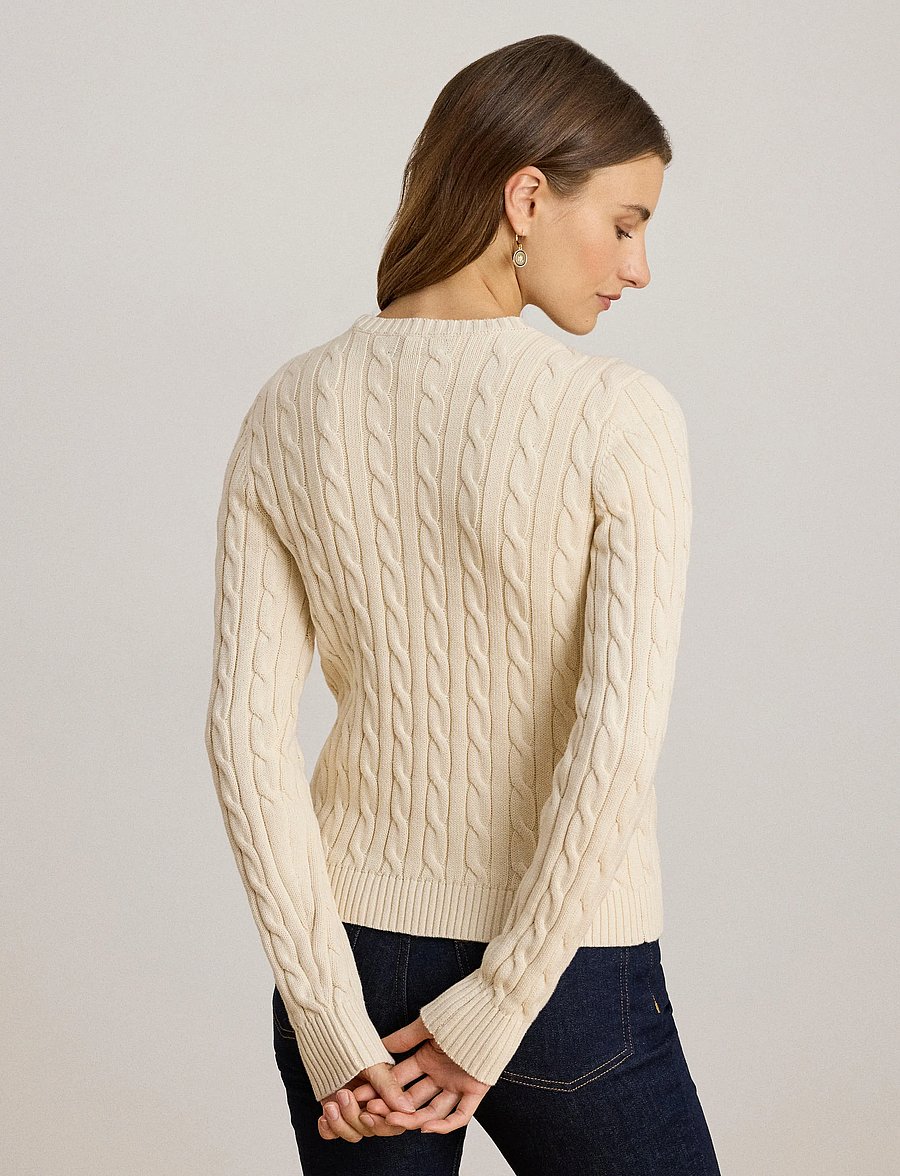 Lauren Ralph Lauren - GASSED COTTON-CARDIGAN - cardigans - mascarpone cream - 2
