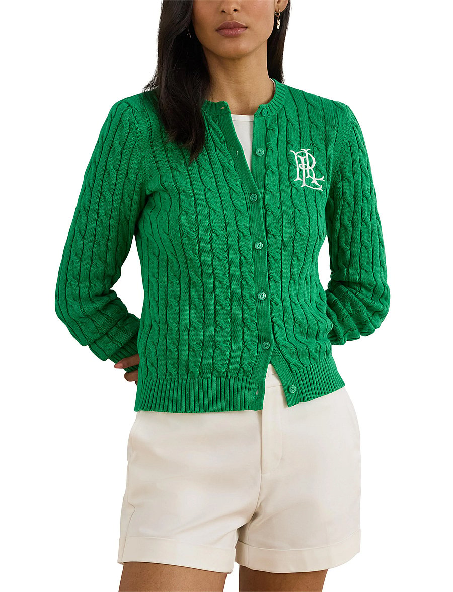 Lauren Ralph Lauren - Cable-Knit Cotton Cardigan - cardigans - stem - 5