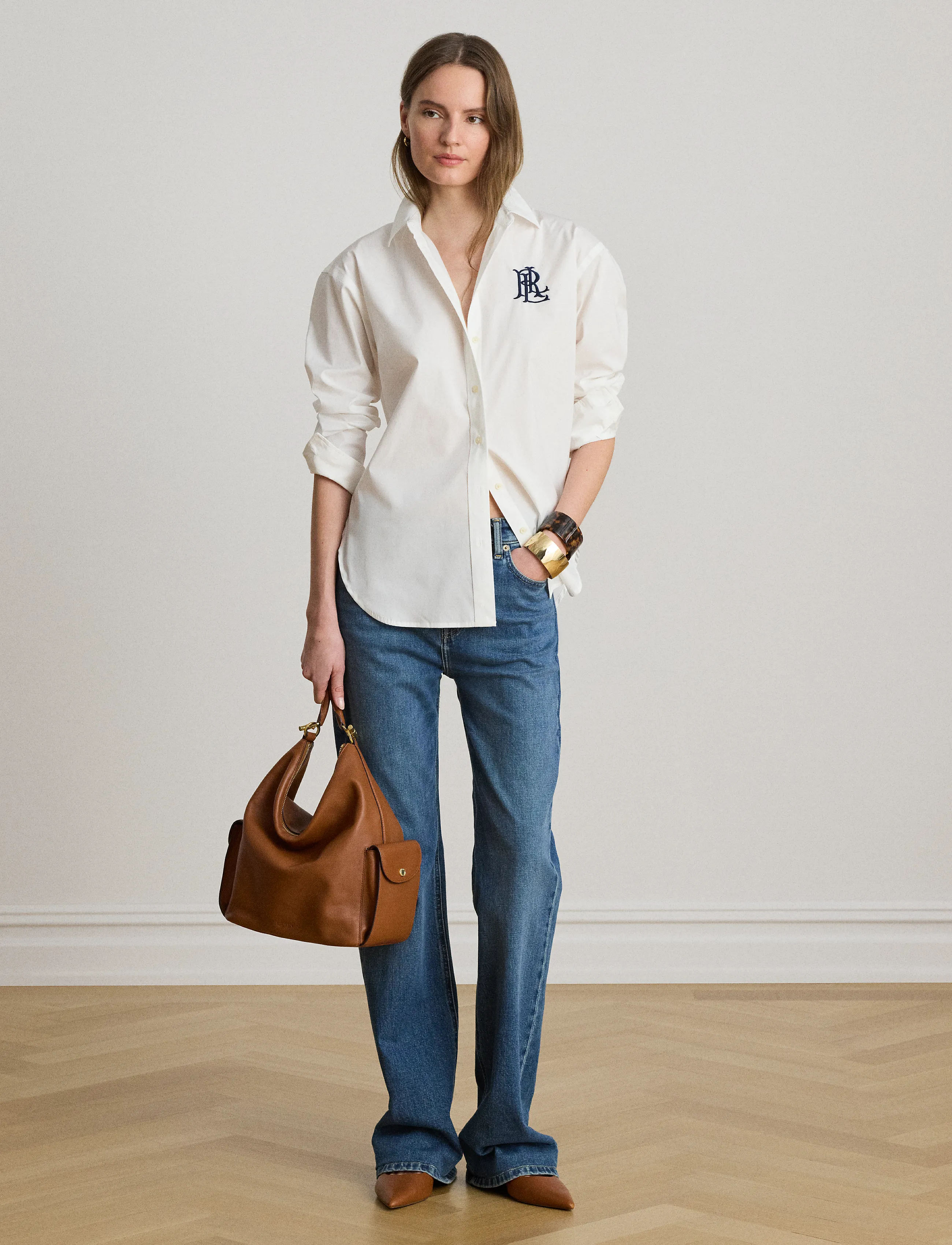 Lauren Ralph Lauren - Relaxed Fit Stretch Cotton Shirt - chemises à manches longues - white - 5