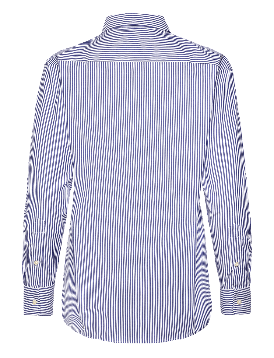 Lauren Ralph Lauren - Relaxed Fit Striped Stretch Cotton Shirt - langærmede skjorter - blue/white - 2