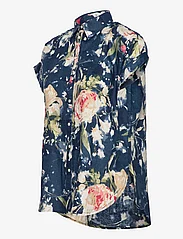 Lauren Ralph Lauren - Relaxed Fit Floral Short-Sleeve Shirt - kortermede skjorter - blue multi - 3
