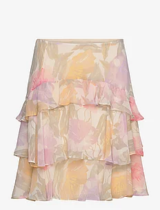 Floral Crinkle Georgette Tiered Skirt, Lauren Ralph Lauren