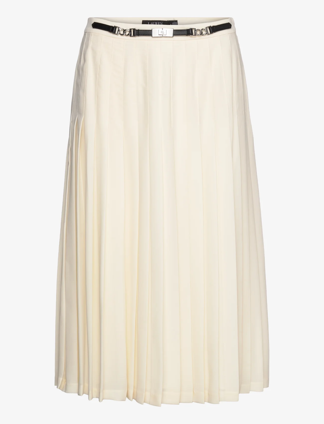 Lauren Ralph Lauren - TK!!! Pleated Georgette Skirt - plisserede nederdele - mascarpone cream - 0