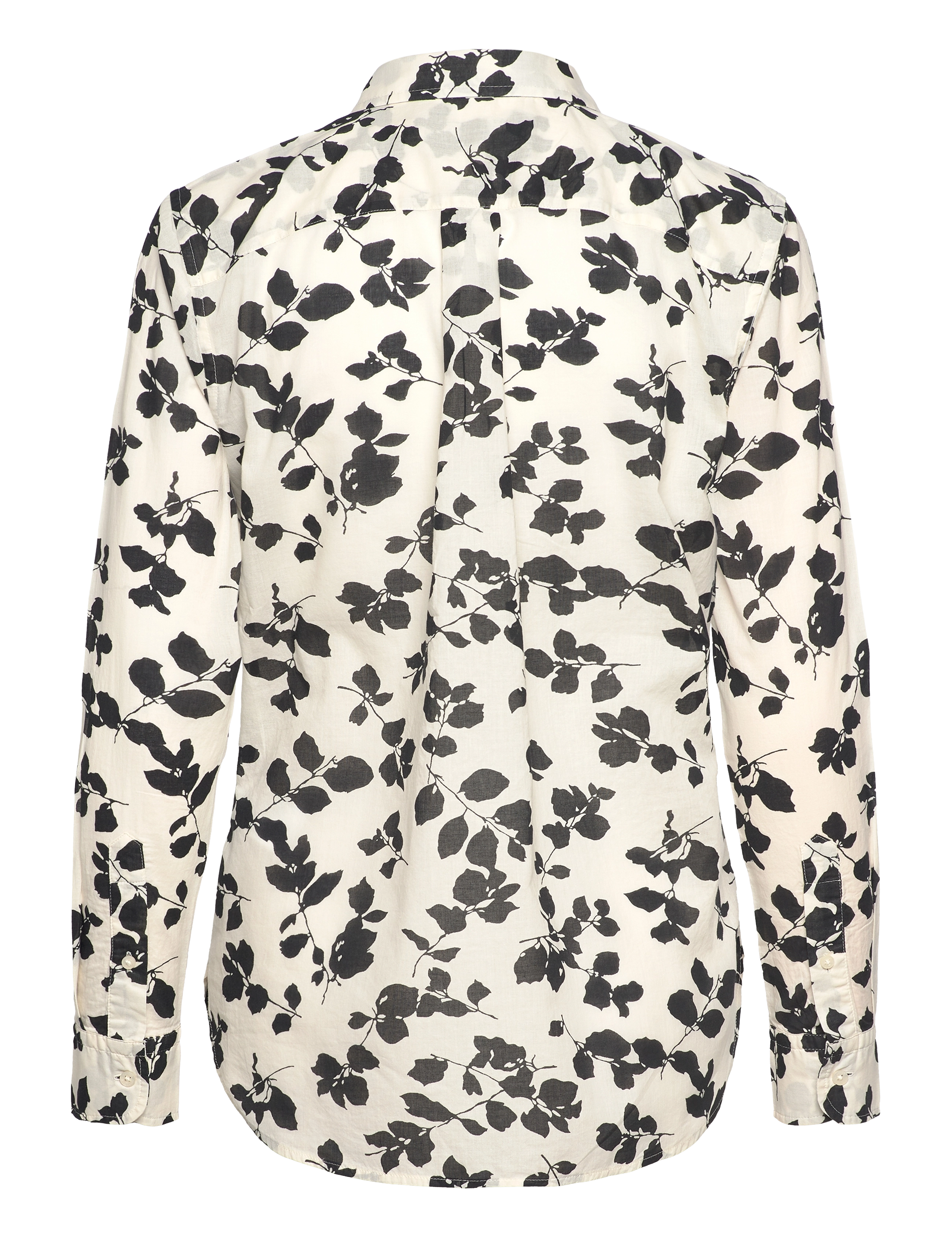 Lauren Ralph Lauren - Classic Fit Leaf-Print Voile Shirt - cream/black - 1