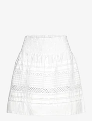 Lauren Ralph Lauren - Lace-Trim Cotton Broadcloth Miniskirt - korte skjørt - white - 0
