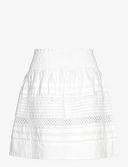 Lauren Ralph Lauren - Lace-Trim Cotton Broadcloth Miniskirt - korte skjørt - white - 1