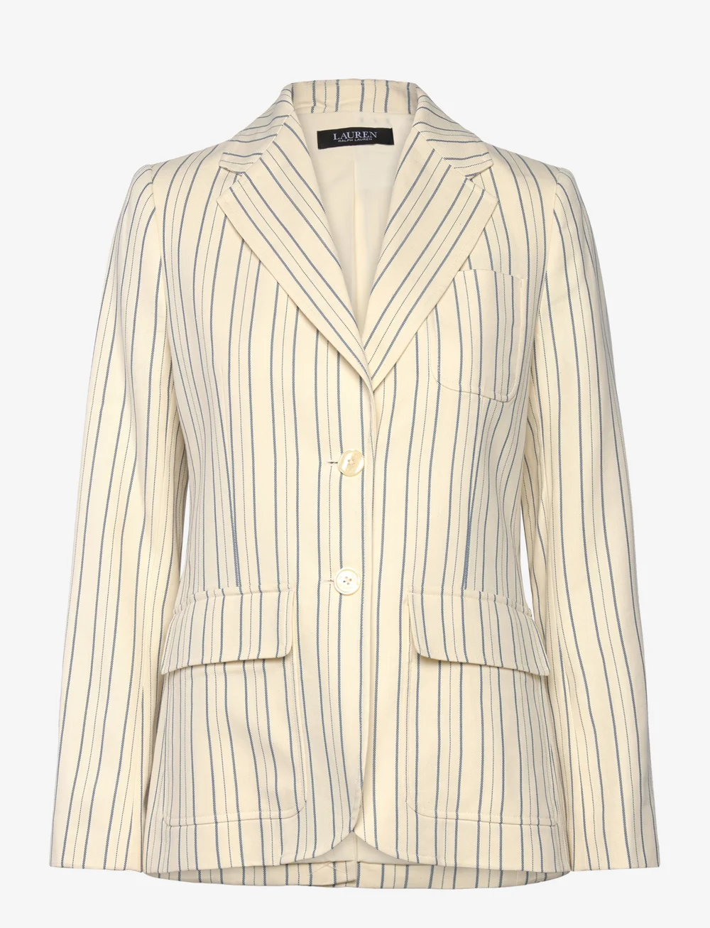 Lauren Ralph Lauren Striped Cotton blend Blazer Single breasted blazers Boozt