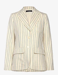 Striped Cotton-Blend Blazer, Lauren Ralph Lauren