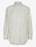 Striped Cotton Broadcloth Shirt - BLUE/WHITE