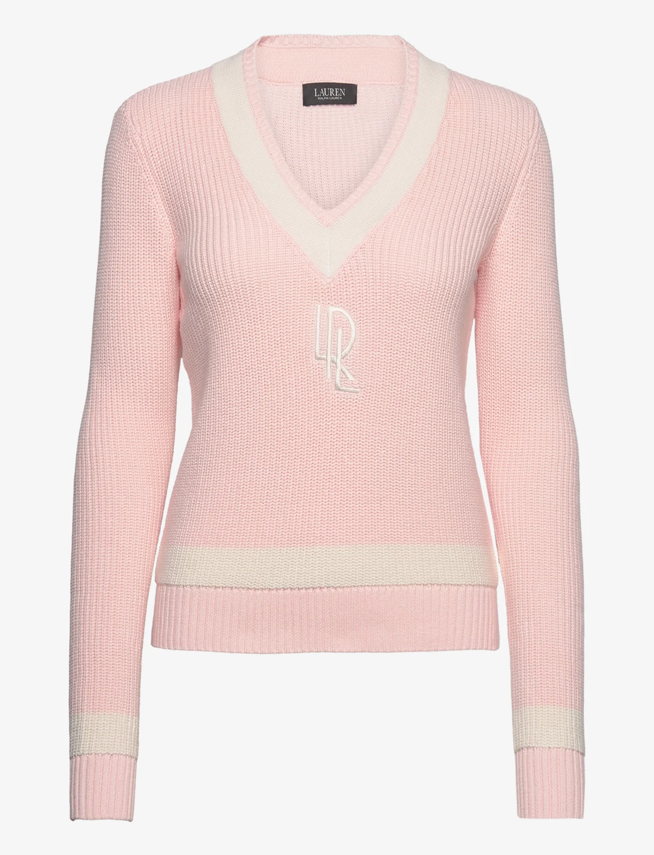 Lauren Ralph Lauren - Cable-Knit Cotton Cricket Sweater - swetry - pink opal/mascarp - 0