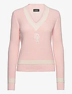 Cable-Knit Cotton Cricket Sweater - PINK OPAL/MASCARP