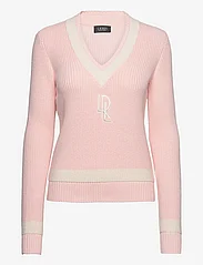 Lauren Ralph Lauren - Cable-Knit Cotton Cricket Sweater - striktrøjer - pink opal/mascarp - 0