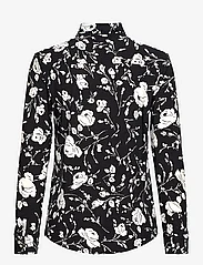 Lauren Ralph Lauren - Slim Fit Floral Stretch Jersey Shirt - langermede skjorter - black/cream - 1