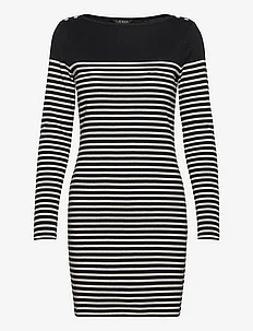 Striped Cotton Boatneck Dress, Lauren Ralph Lauren