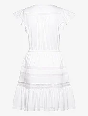 Lauren Ralph Lauren - Lace-Trim Jersey Flutter-Sleeve Dress - summer dresses - white - 1
