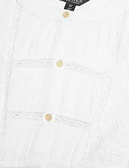 Lauren Ralph Lauren - Lace-Trim Jersey Flutter-Sleeve Dress - summer dresses - white - 2