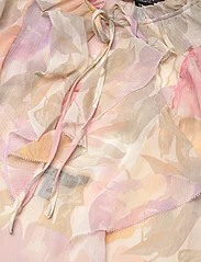 Lauren Ralph Lauren - Floral Ruffle-Trim Georgette Blouse - kortærmede bluser - cream multi - 4
