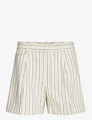 Lauren Ralph Lauren - Striped Pleated Short - bermudashorts - cream/blue - 0
