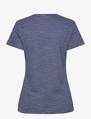 Lauren Ralph Lauren - Striped Slub Jersey Pocket Tee - kortærmede skjorter - indigo dusk/white - 1