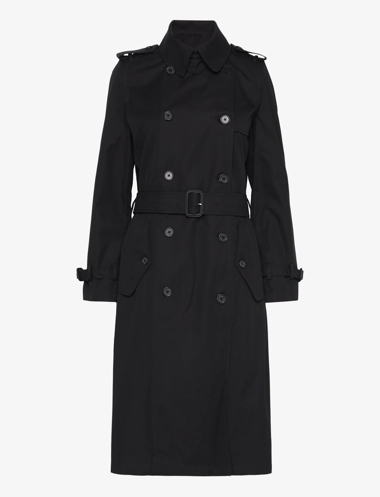 Lauren Ralph Lauren - Water-Repellent Belted Twill Trench Coat - spring coats - black - 0