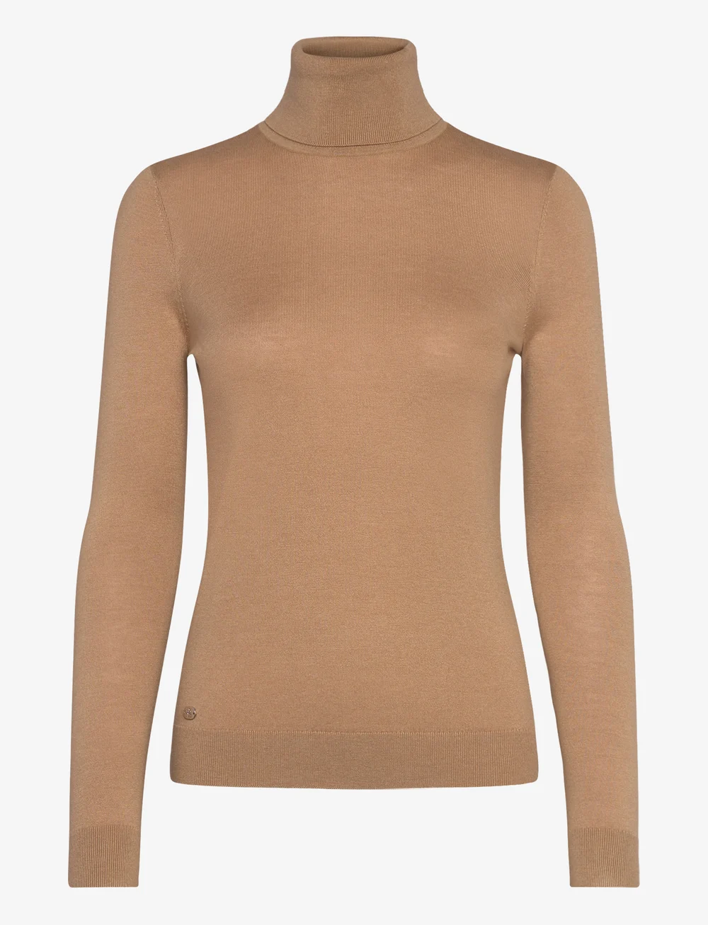 Lauren Ralph Lauren - Silk-Blend Turtleneck Sweater - rullekraver - birch tan - 1