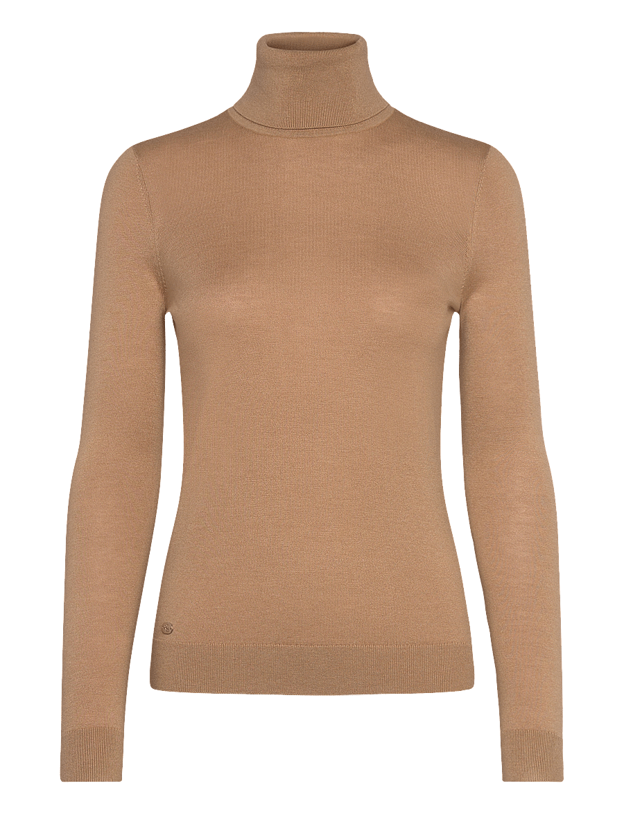 Lauren Ralph Lauren - Silk-Blend Turtleneck Sweater - rollkragenpullover - birch tan - 1