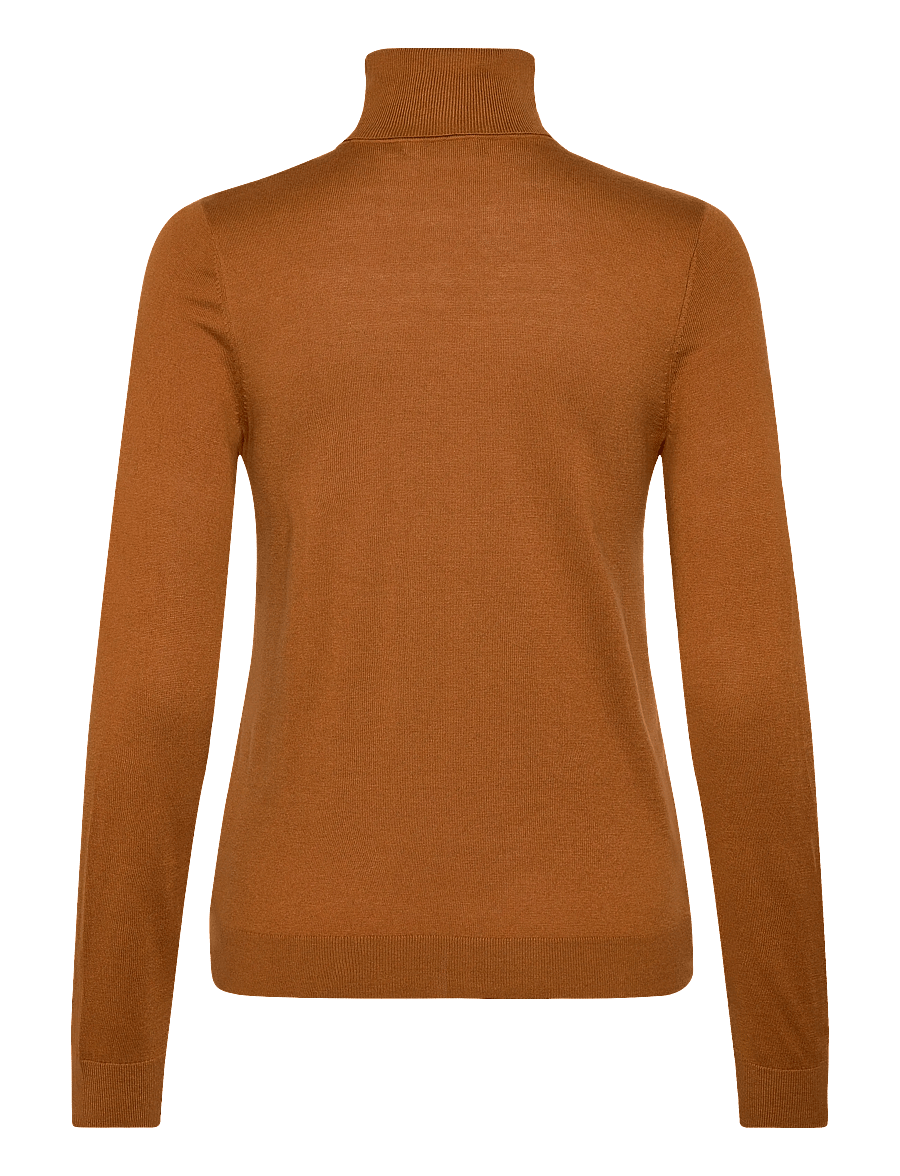 Lauren Ralph Lauren - Silk-Blend Turtleneck Sweater - rollkragenpullover - cinnamon bark - 2
