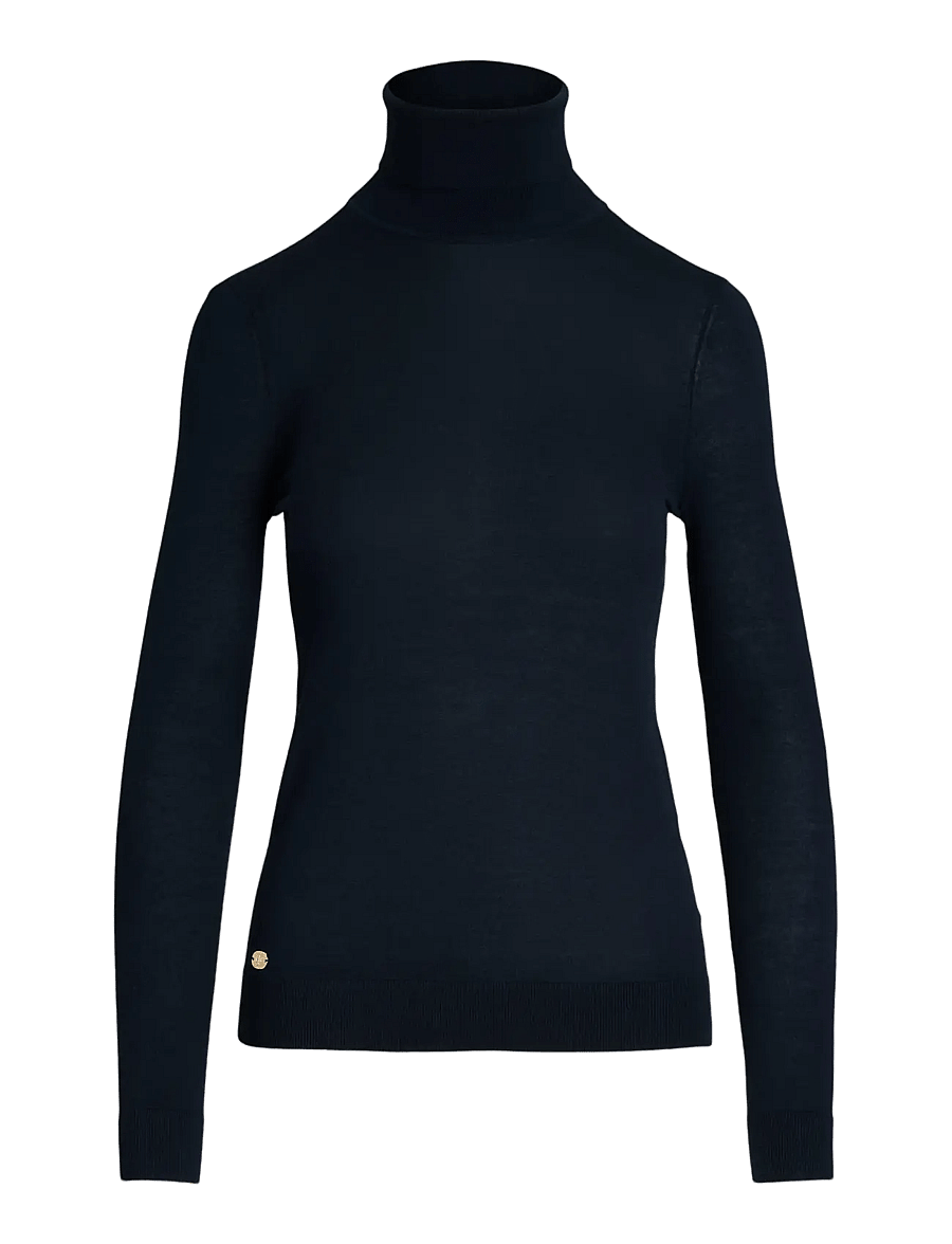 Lauren Ralph Lauren - Silk-Blend Turtleneck Sweater - rollkragenpullover - lauren navy - 1
