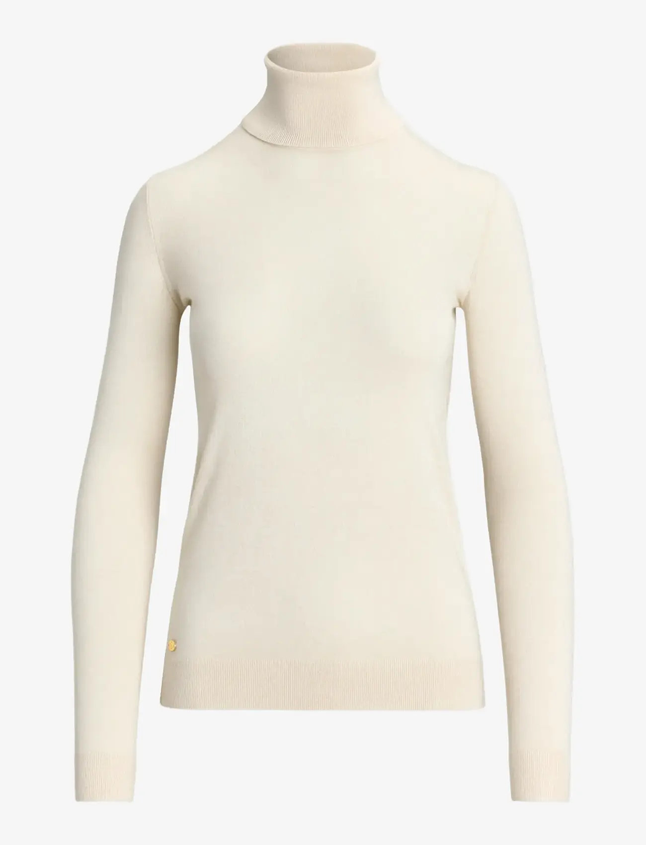 Lauren Ralph Lauren - Silk-Blend Turtleneck Sweater - rollkragenpullover - mascarpone cream - 1