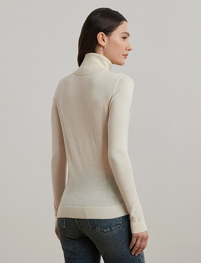 Lauren Ralph Lauren - Silk-Blend Turtleneck Sweater - rollkragenpullover - mascarpone cream - 2
