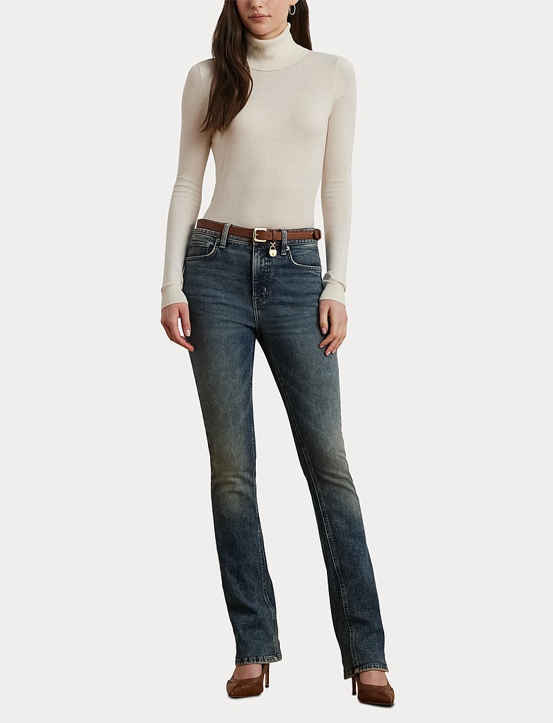 Lauren Ralph Lauren - Silk-Blend Turtleneck Sweater - rollkragenpullover - mascarpone cream - 4