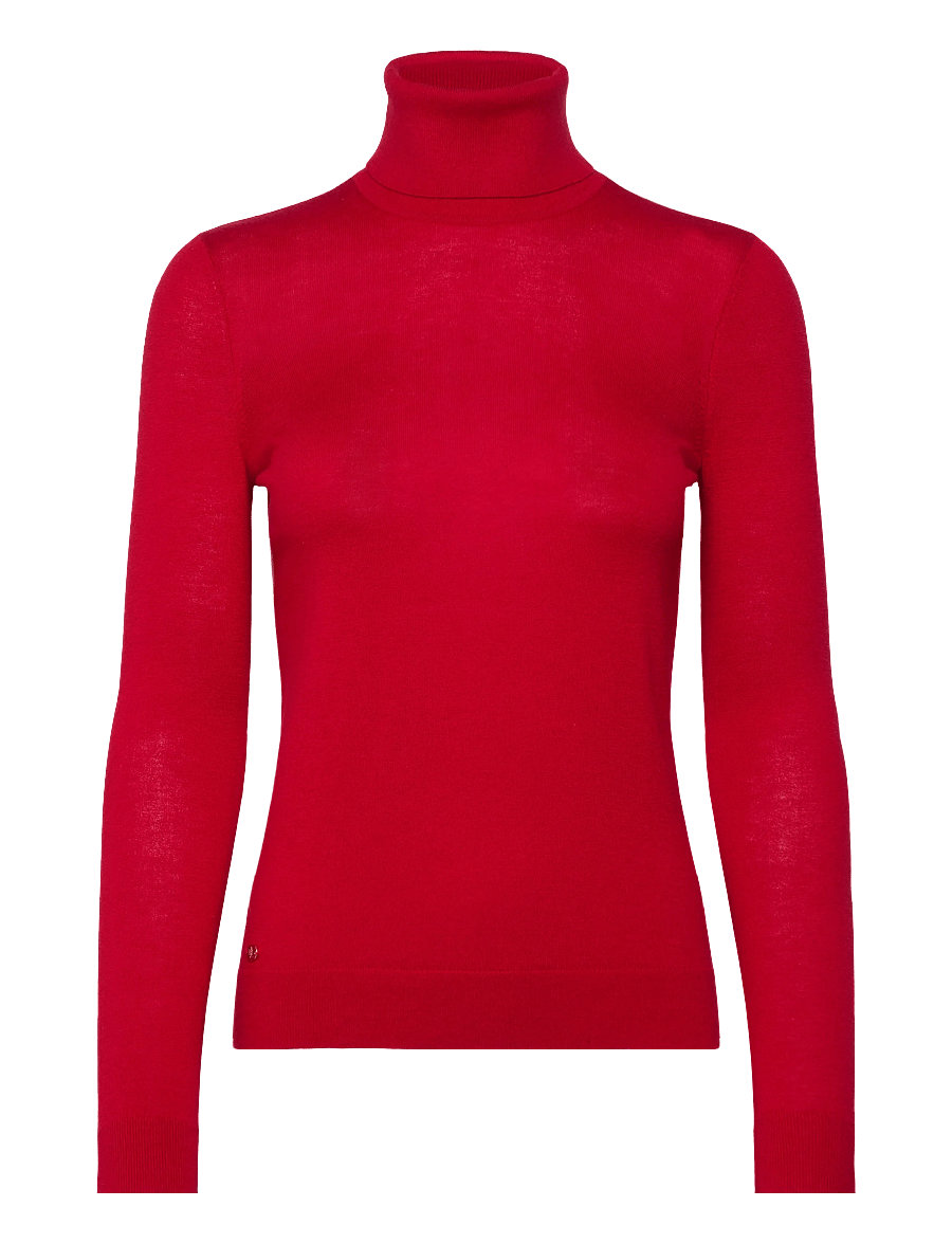 Lauren Ralph Lauren - Silk-Blend Turtleneck Sweater - rollkragenpullover - ralph red - 1