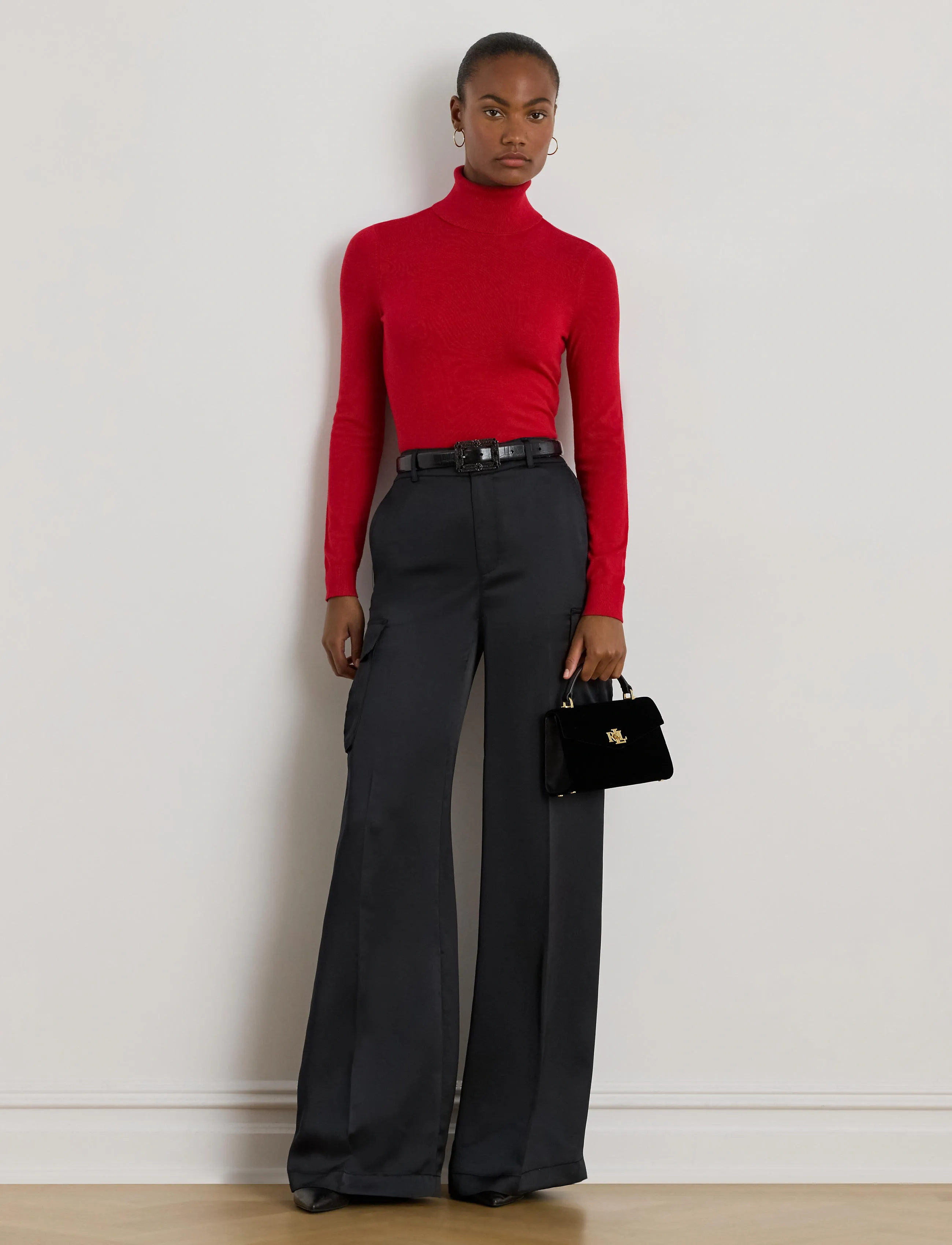 Lauren Ralph Lauren Silk-Blend Turtleneck Sweater - Tøj - RALPH RED / red