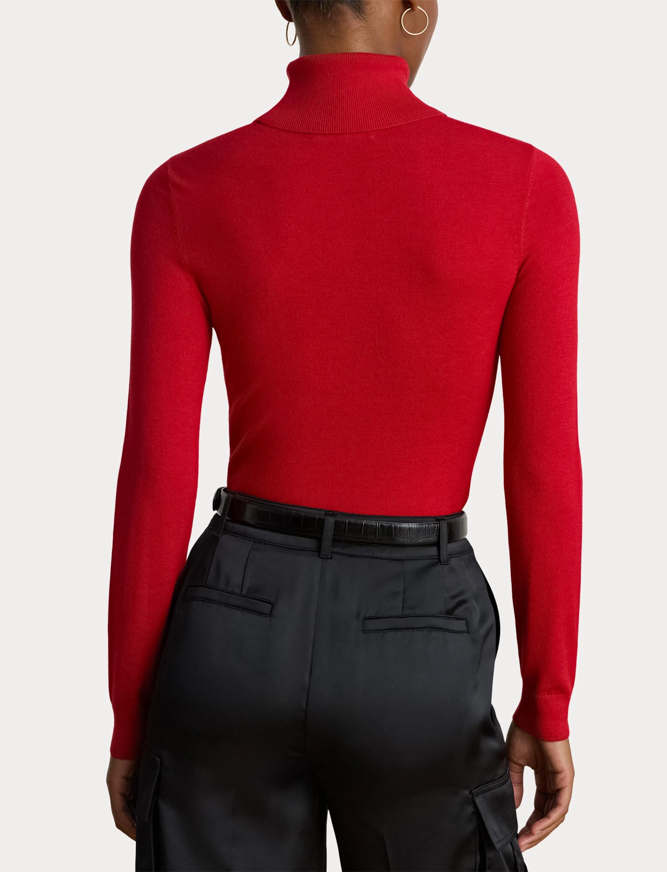 Lauren Ralph Lauren Silk-Blend Turtleneck Sweater - Lauren Ralph Lauren - RALPH RED / red
