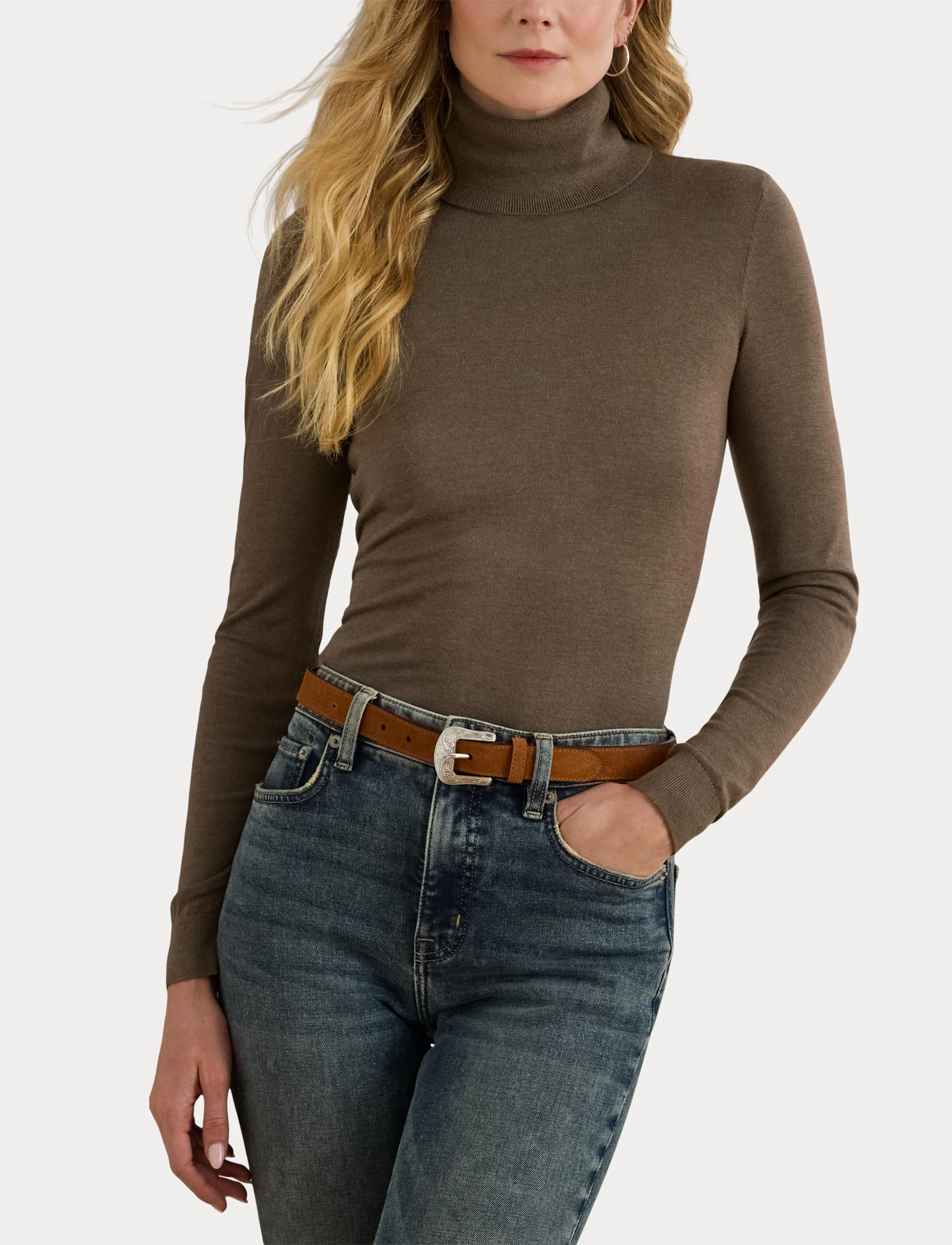 Lauren Ralph Lauren Silk-Blend Turtleneck Sweater tröjor dam – bild 5