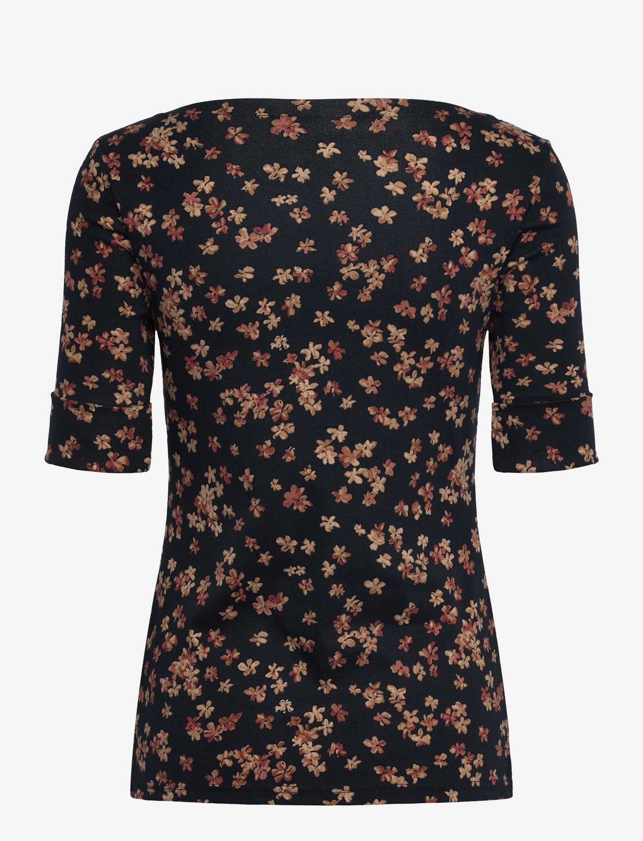 Lauren Ralph Lauren - Floral Cotton Boatneck Tee - navy multi - 2