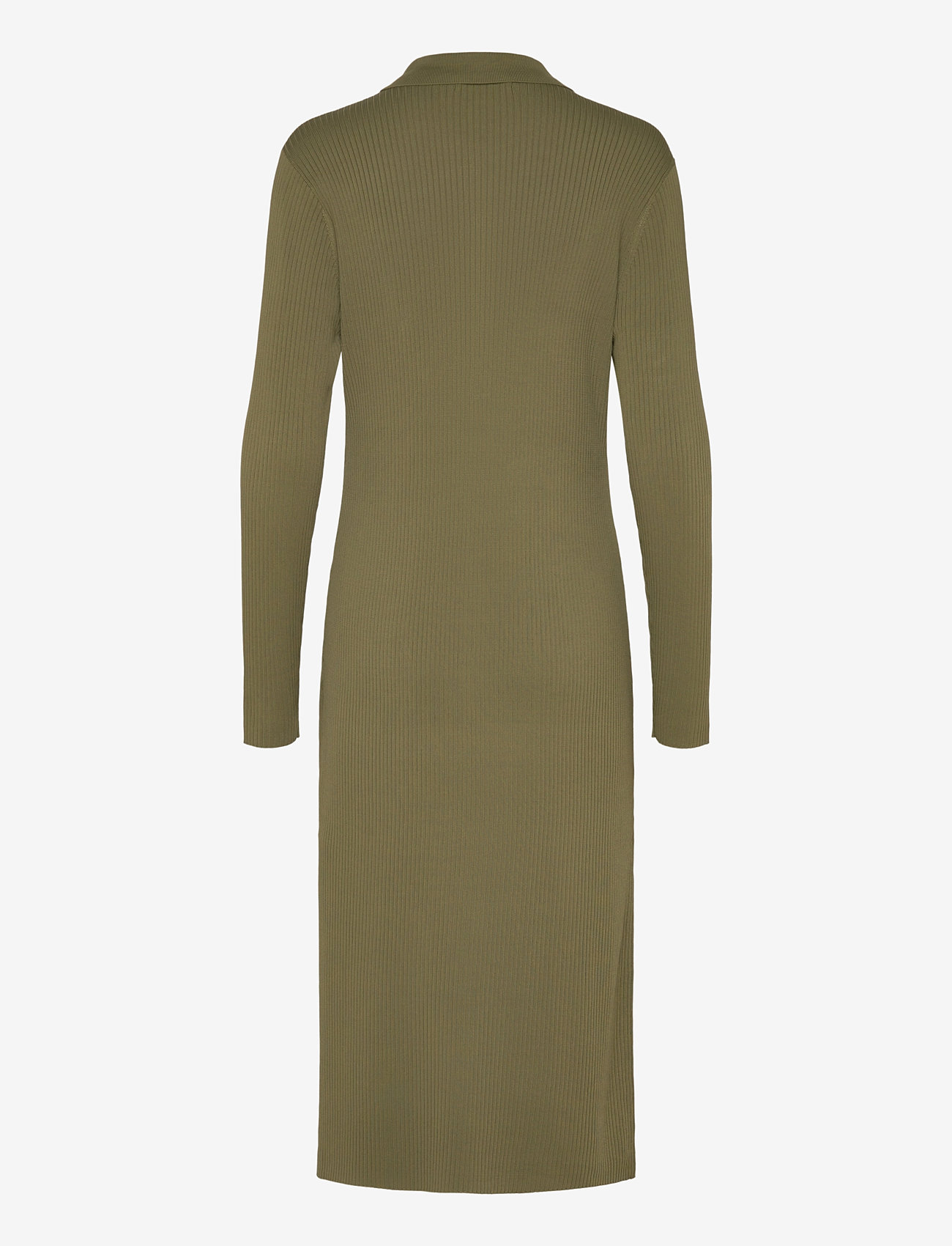 Lauren Ralph Lauren - Rib-Knit Polo Dress - knitted dresses - olive grove - 1