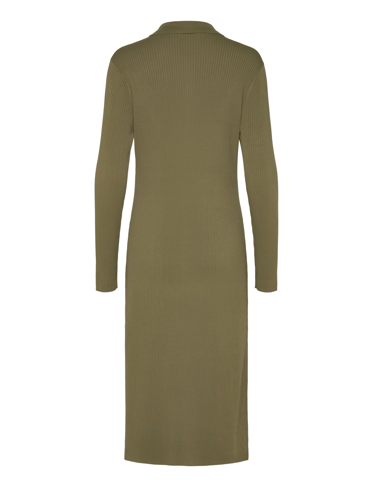 Lauren Ralph Lauren - Rib-Knit Polo Dress - knitted dresses - olive grove - 1