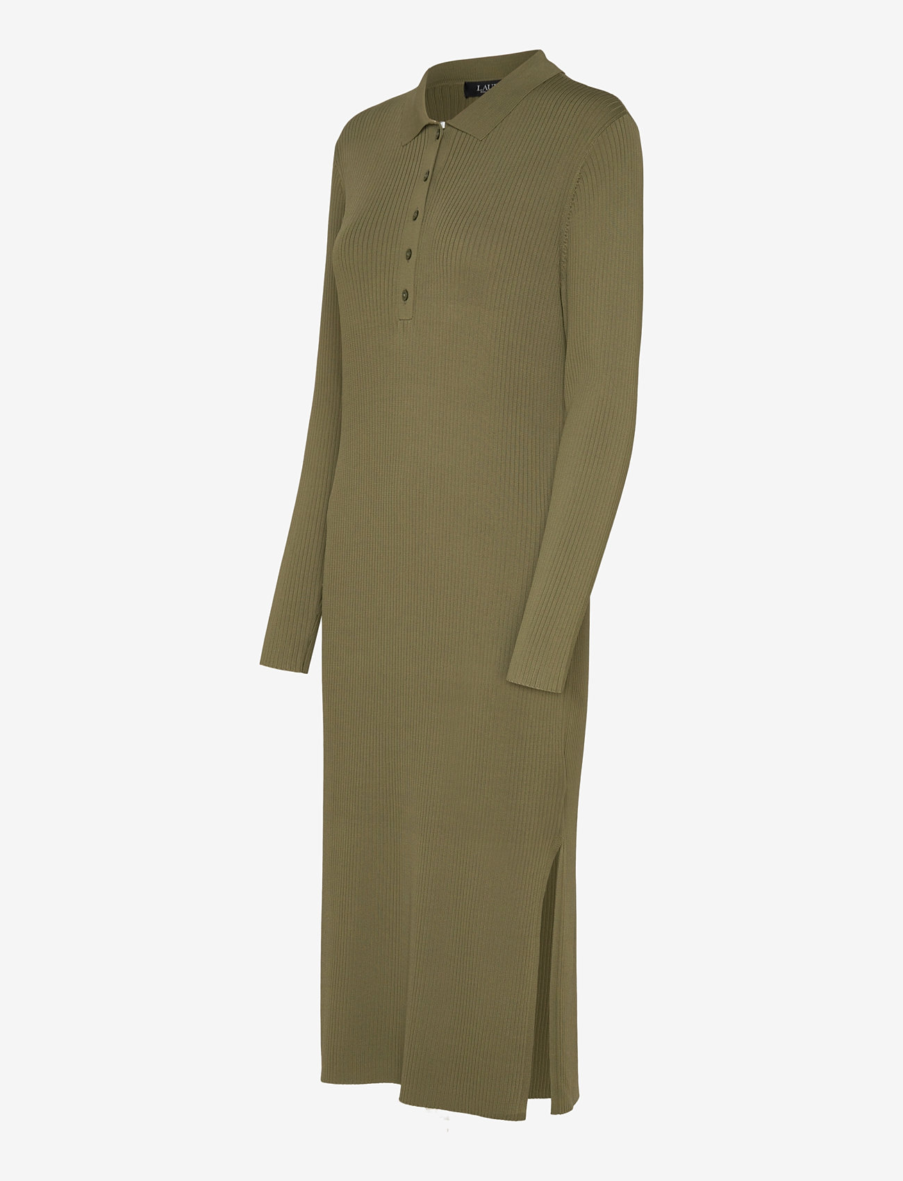 Lauren Ralph Lauren - Rib-Knit Polo Dress - knitted dresses - olive grove - 2
