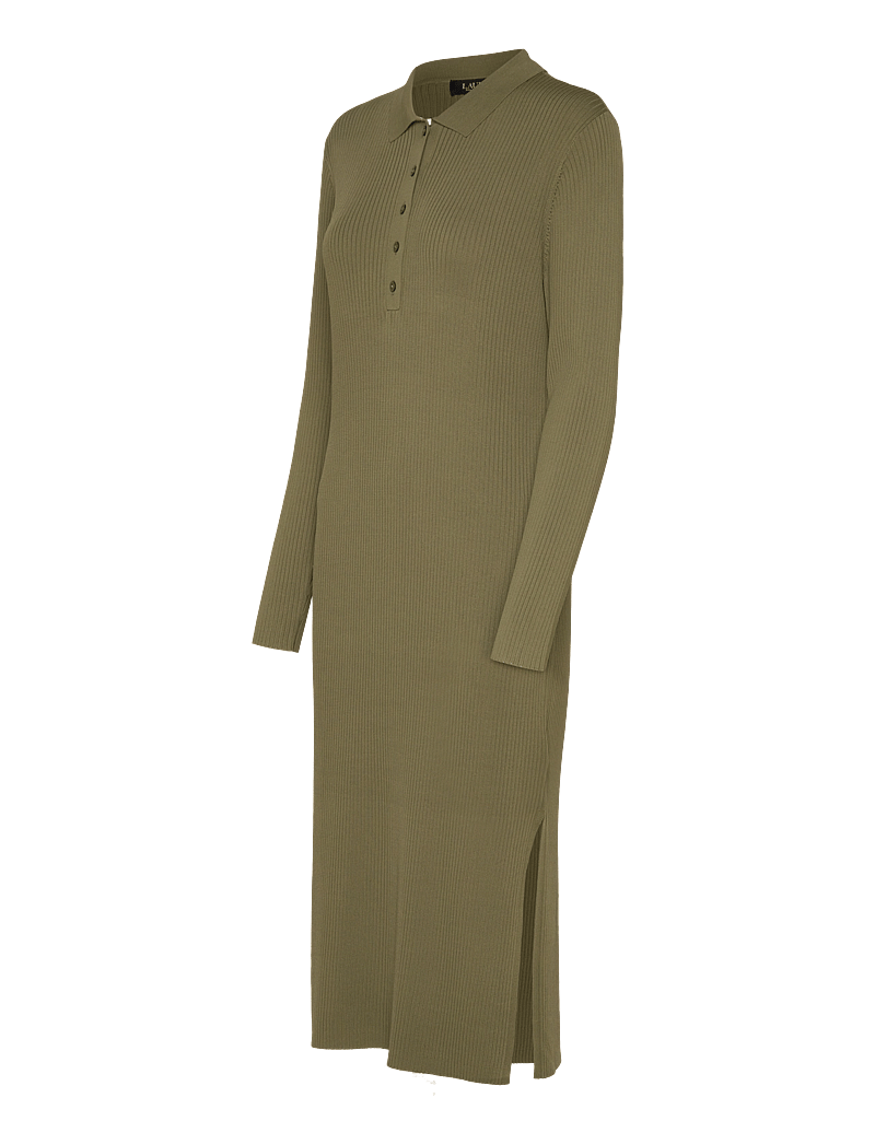 Lauren Ralph Lauren - Rib-Knit Polo Dress - knitted dresses - olive grove - 2